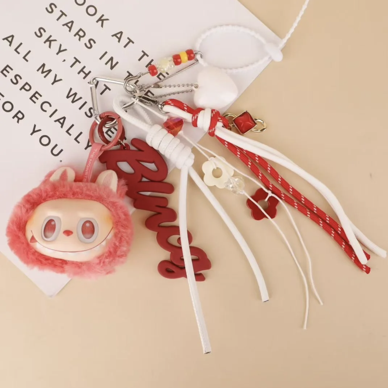 (Blind BOX)LABU mini  bag pendant DIY original ins plush cartoon pendant pure handmade