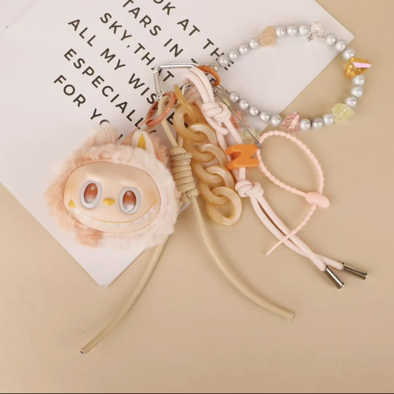 (Blind BOX)LABU mini  bag pendant DIY original ins plush cartoon pendant pure handmade