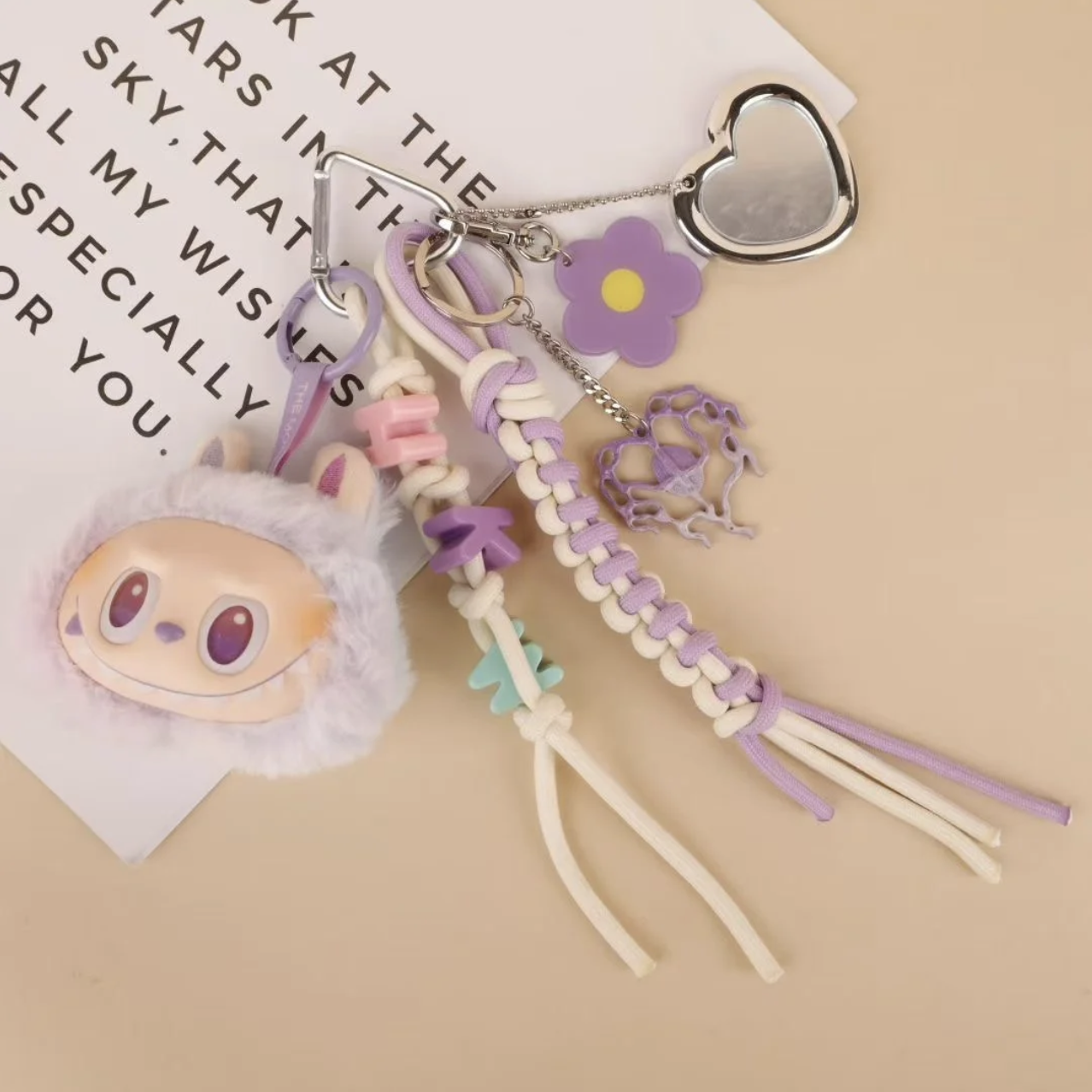 (Blind BOX)LABU mini  bag pendant DIY original ins plush cartoon pendant pure handmade
