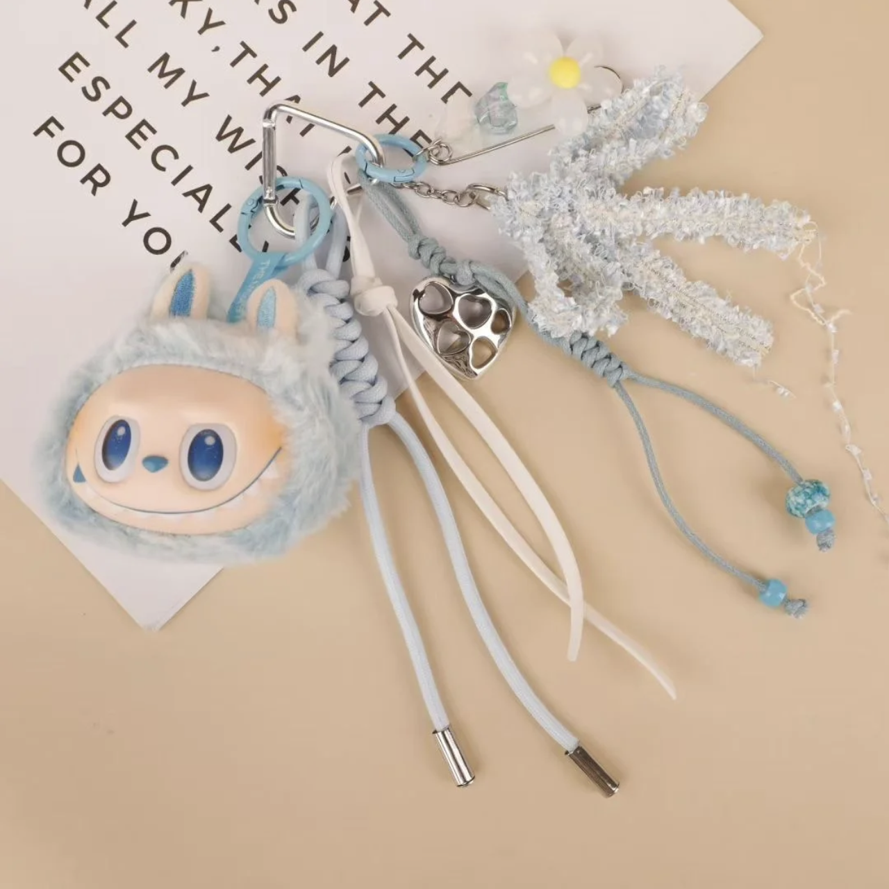 (Blind BOX)LABU mini  bag pendant DIY original ins plush cartoon pendant pure handmade