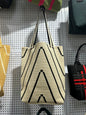 Women's Knitted Tote Bag, Retro Geometric Print Woven Handbag, Reusable Knit Shoulder Bag, Large Capacity Casual Crossbody Bag for Daily Use, Travel, Work