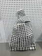 Women's Knitted Tote Bag, Retro Geometric Print Woven Handbag, Reusable Knit Shoulder Bag, Large Capacity Casual Crossbody Bag for Daily Use, Travel, Work